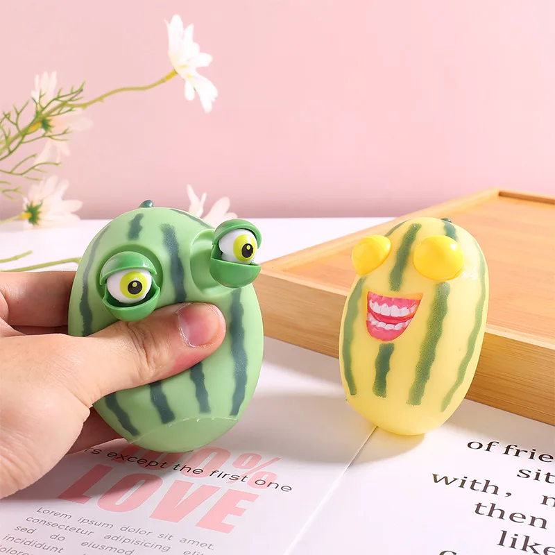 New Squeeze Toy 3d Grass Worm With Popped Eyes Anti-stress Fidget Sensory Toys For Kids Eyes Popping Out Worm Pinch Toy