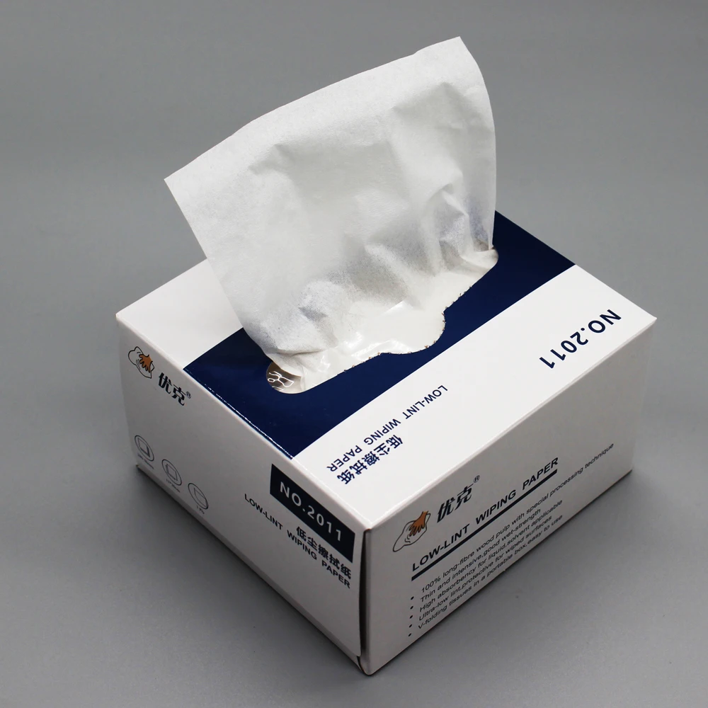 Optical Wiping Paper Pop up Wipes  100% Wood Pulp Paper