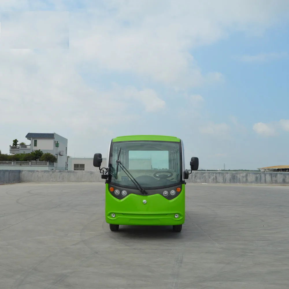 CE Approved 14 Seaters Electric Tour Bus Sightseeing Car With Glass Doors
