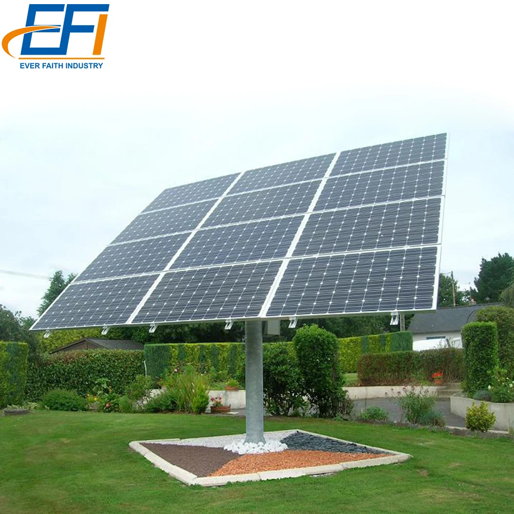 Однополюсная система крепления солнечной панели оцинкованная стальная опора конструкция солнечных батарей PV комплект с наземным креплением