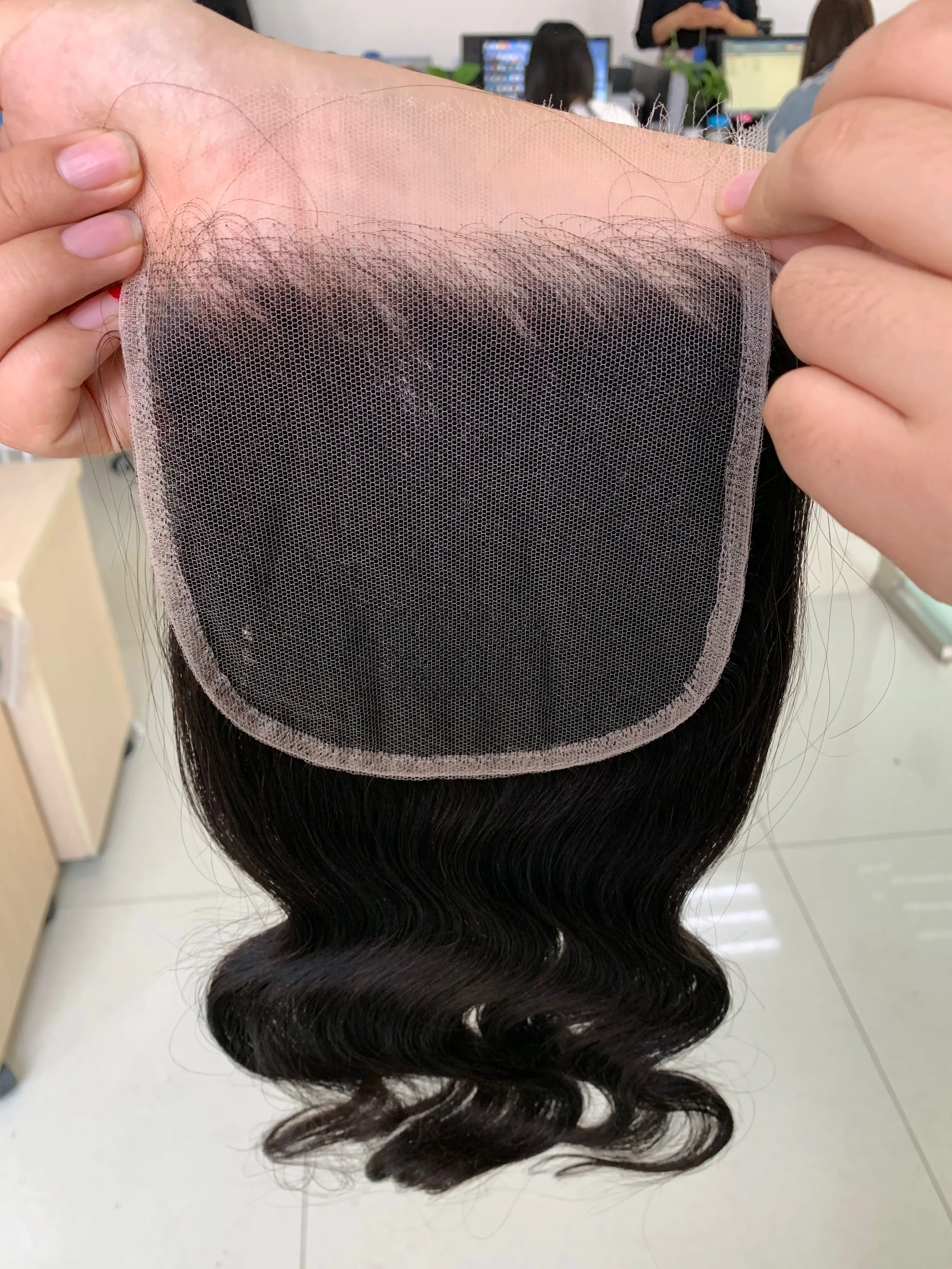 
Super thin 100% real High Definition film hd swiss lace frontal with virgin cuticle aligned hair 4x4 5x5 6x6 hd lace closure 