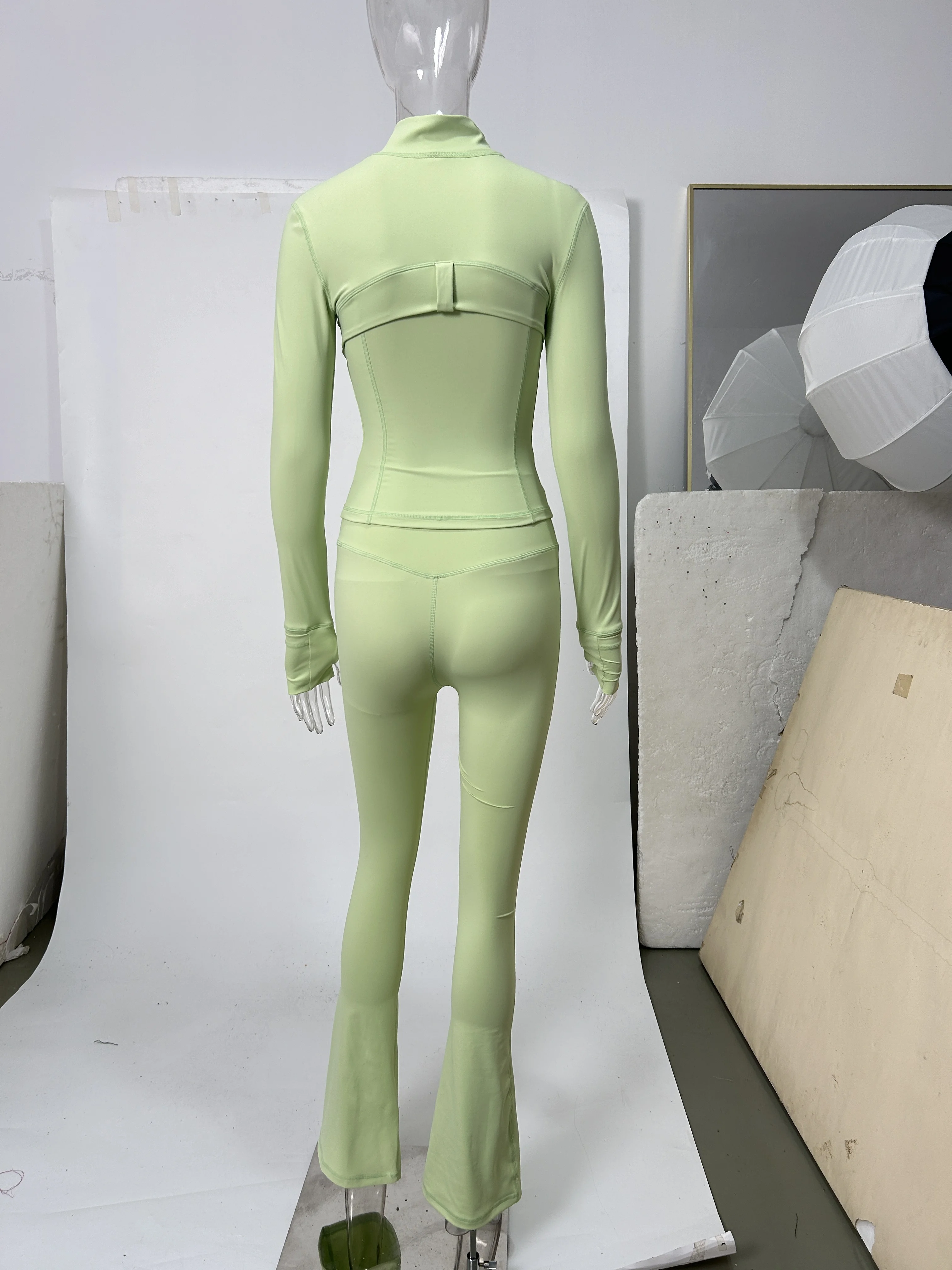 Two Piece Yoga Set Zipper Jacket High Waist Shorts Sets Workout Yoga Clothes for Women Gym Athletic Clothing Set