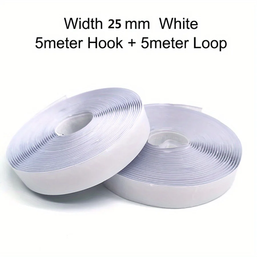 5 Metre hook and loop Of Adhesive Backed Velcro Self-Adhesive Velcro Car Sofa Screen Window Curtains Shoes Clothing