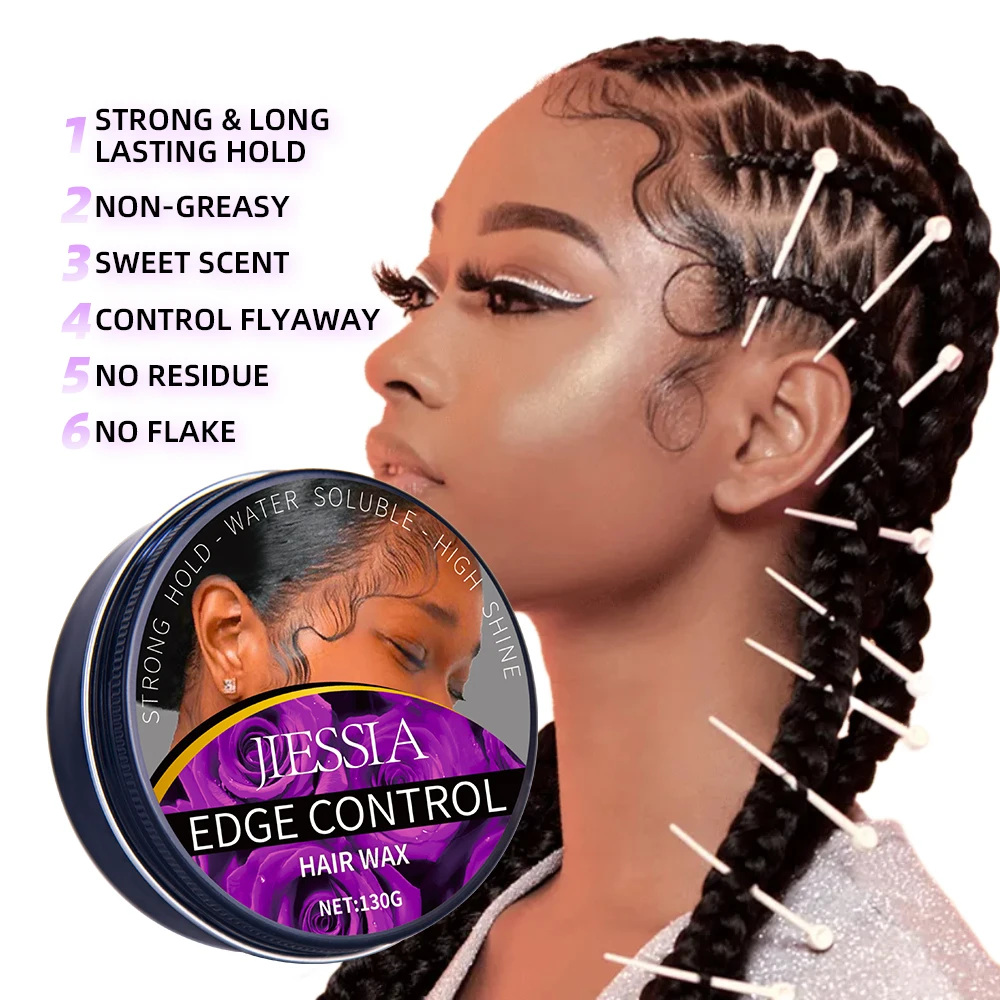 Stock goods best edge control perfume olive gel hair styling products natural no white matte strong hold pomade hair wax