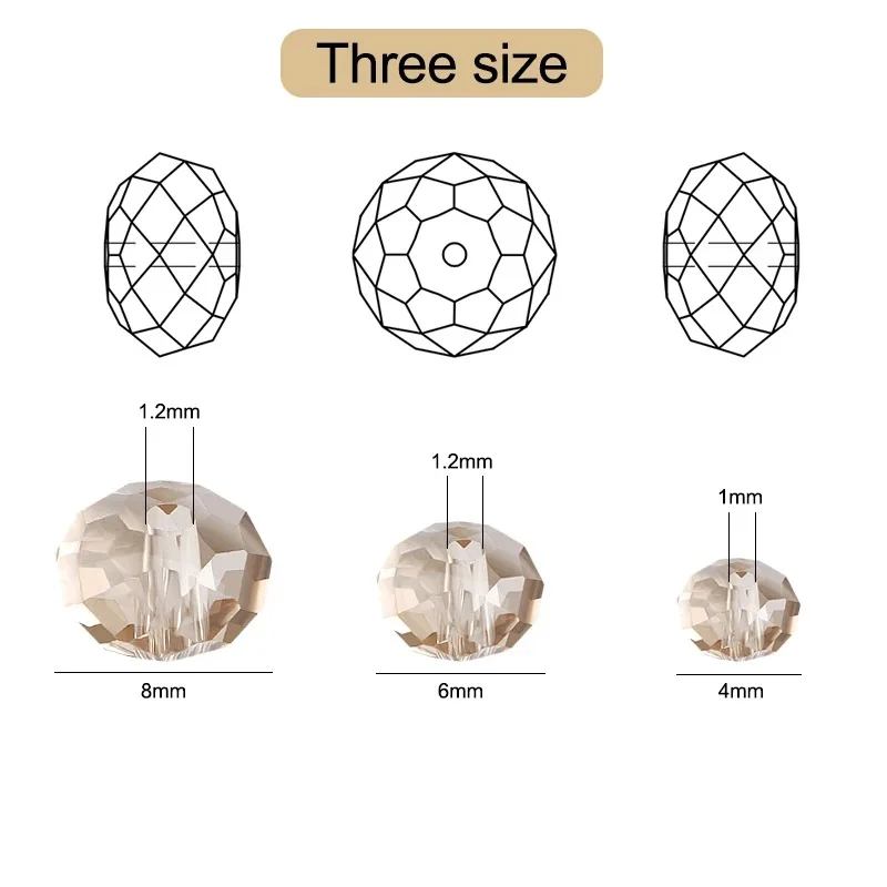 Popular AAA Electroplated Aurora Magic Colored Glass Crystal Beads DIY Jewelry Accessories Cut Flat Loose Bead