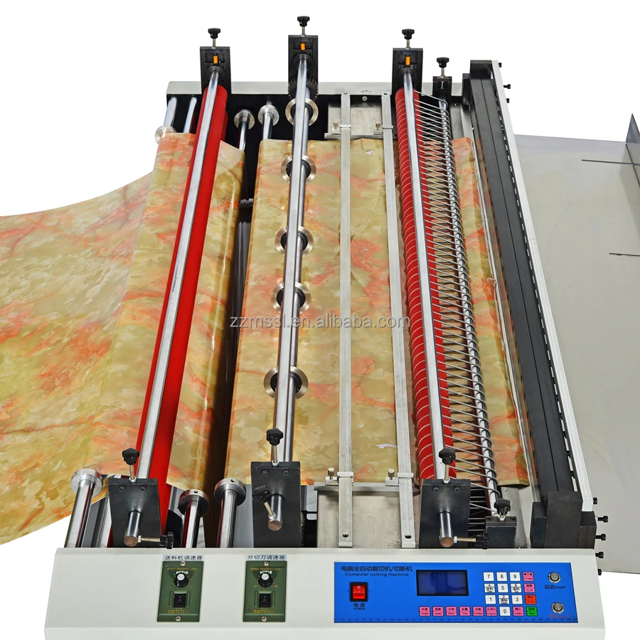 Automatic Pet Film Roll Cutter Cotton Fabric Roll Non Woven Fabric Roll To Sheet Paper Cross Cutting Machine