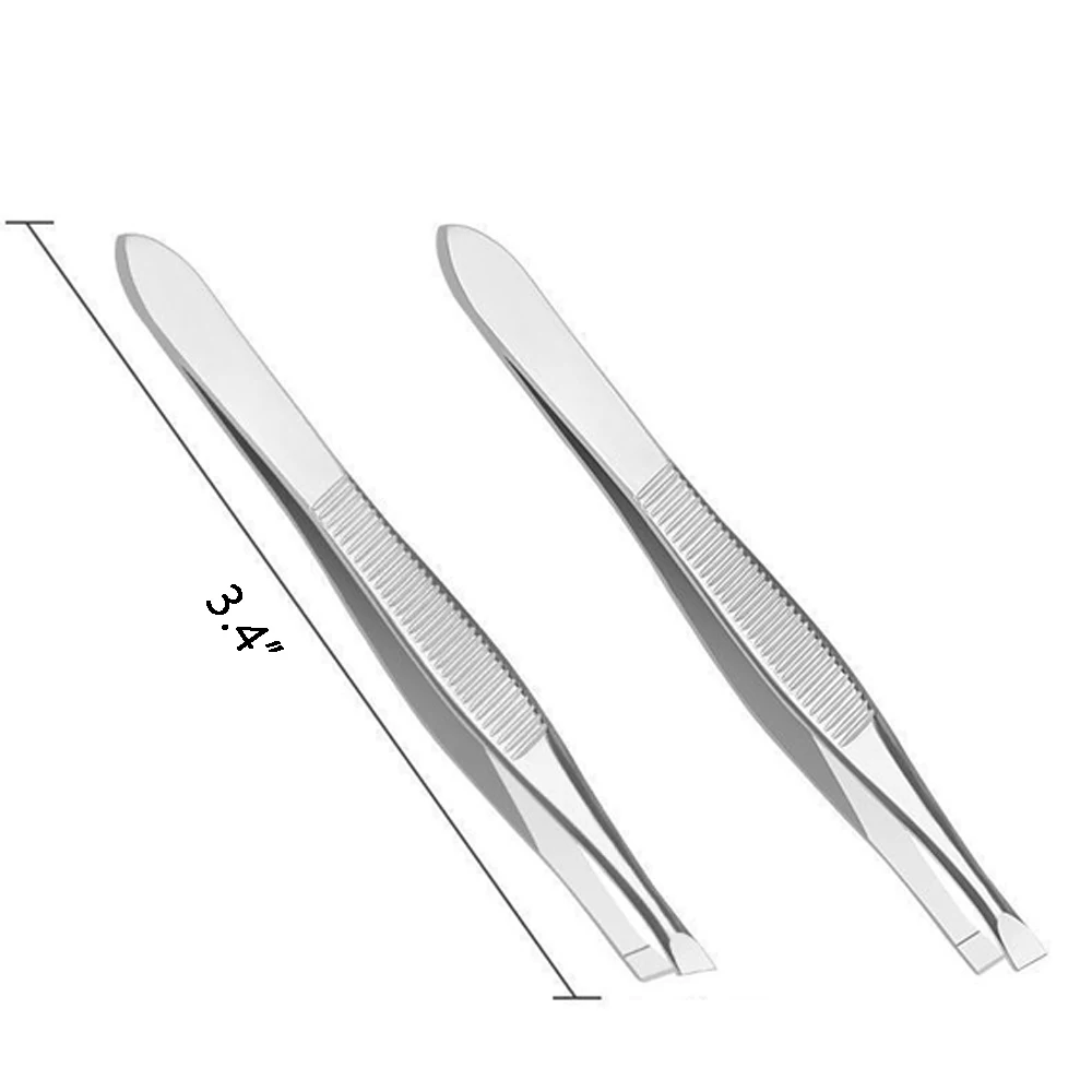 Low Price Customized Logo Stainless Steel Eyelash Tweezers Eyebrow Clip