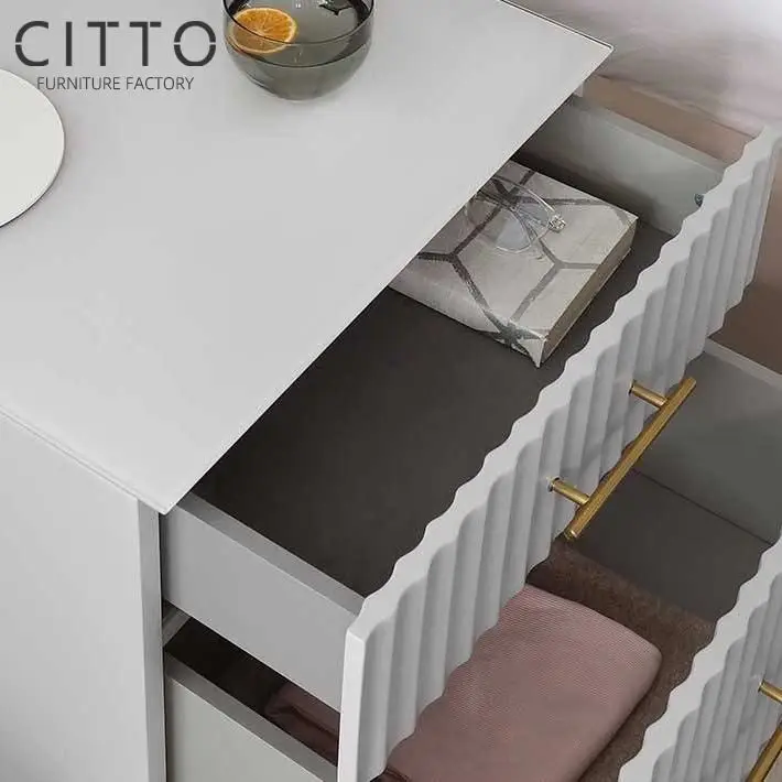 Hot Sale Nordic Bedroom Sets Bedside Table Wooden Furniture Luxury Home Furniture Customize Modern Acceptale Nightstand