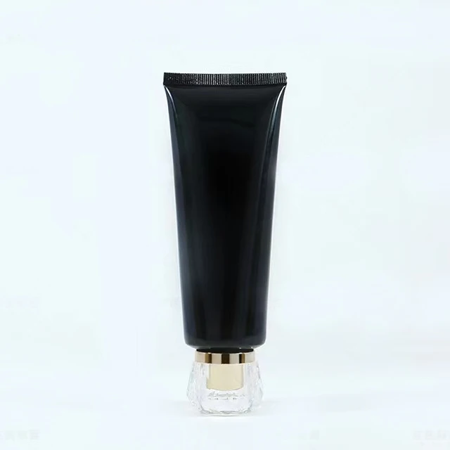 Hengjian 100g 200g Black Face Cleanser Plastic Cosmetic Makeup Tube Packaging For Hair Conditional And Body Lotion Eye Cream