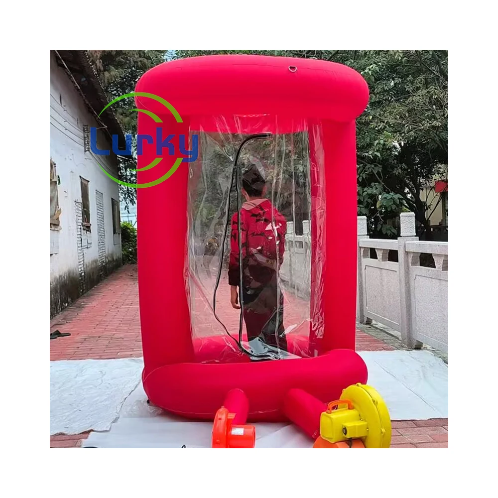 Hot Sale Inflatable Cash Machine Money Catching Grab Booth Cube Money Flying Booth Game