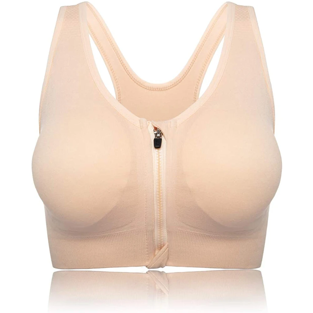 Breathable Women Sports Bra Wire Free Post Surgery Bra Removable Pads Workout Fitness Yoga Bra