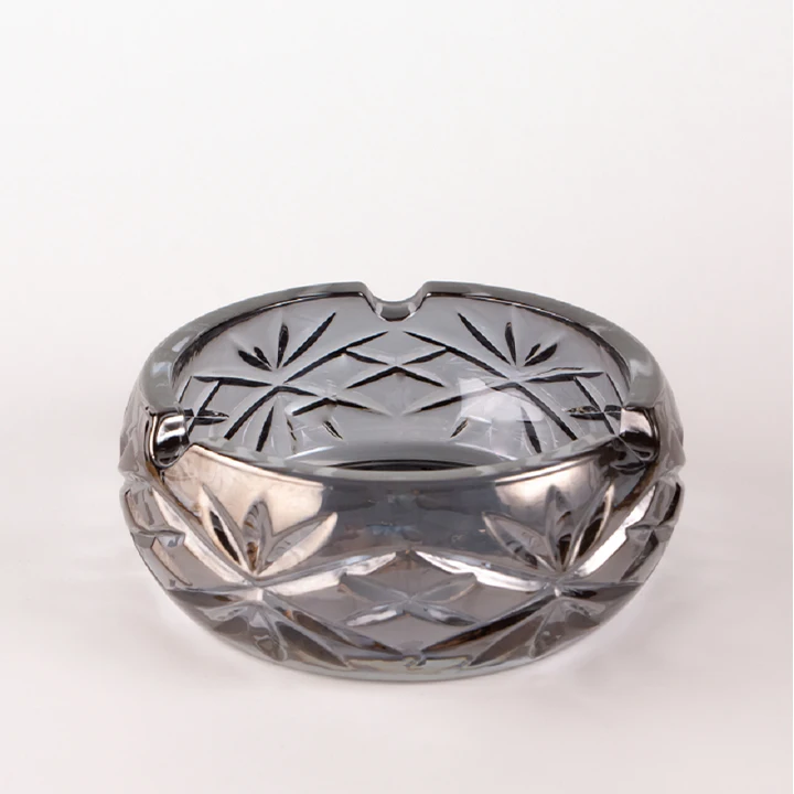 Factory Office Ashtrays Bulk Wholesale Round Color Cigar Glass Ashtray Custom Logo