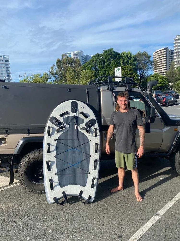 168X99X10Cm Lifeguard Jet Ski Inflatable Stand Up Paddle Jet Ski Sled Rescue Board