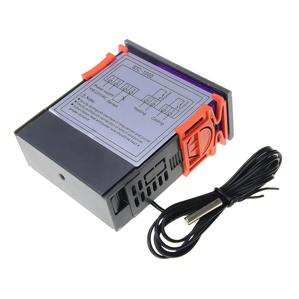  STC-1000 STC 1000 светодиодный цифровой термостат для инкубатора регулятор температуры Терморегулятор реле нагревательные охладительные