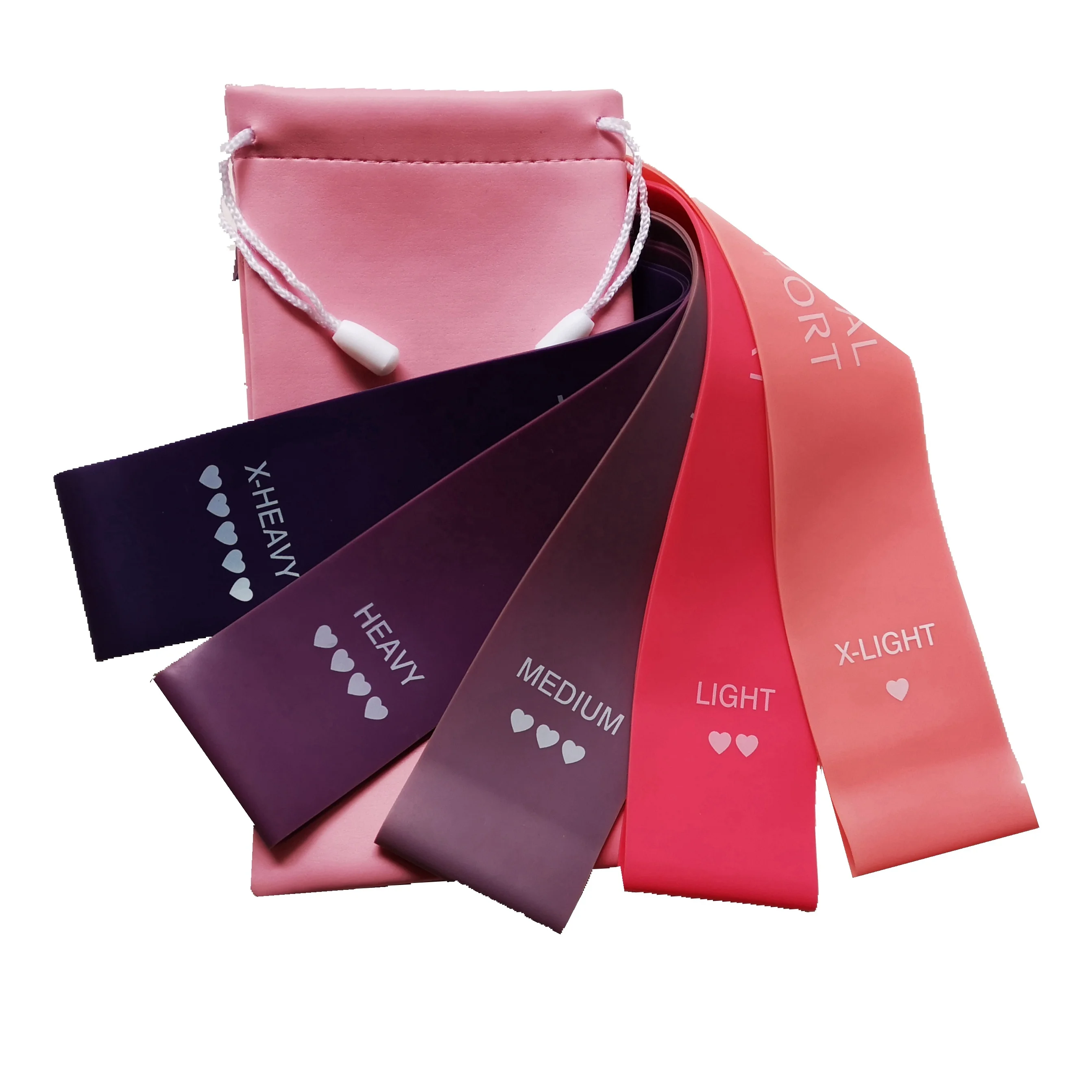 Custom elastic resistance band fitness bands set in natural latex