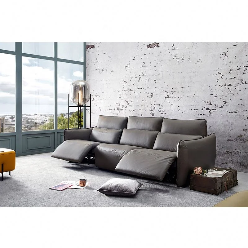 Living Room Furniture Sectional Big Size L Shaped Sofa Recliner Corner Leather Sofa