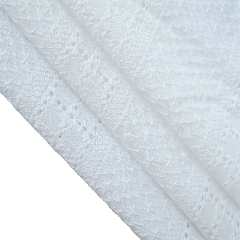 
Keqiao textile embroidery fabric cotton voile dyed cotton fabric for ladies dress 