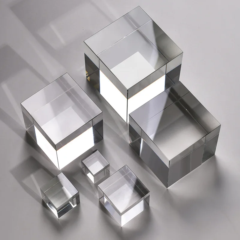 Honor of crystal 3D Laser Blank Business Gifts Office Paperweight Square Crystal Glass Cube