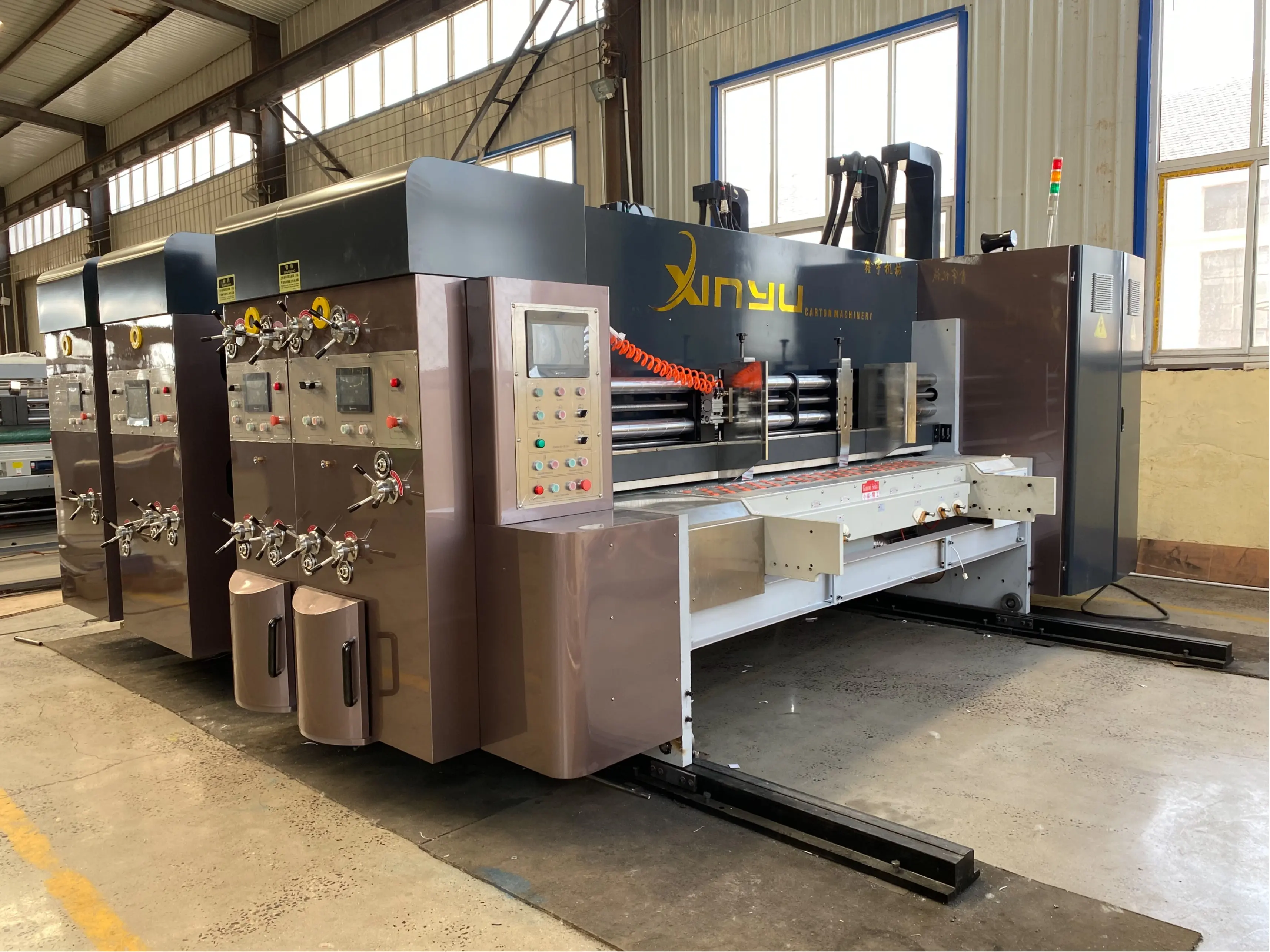 Corrugated box making machine/carton flexo printer machine