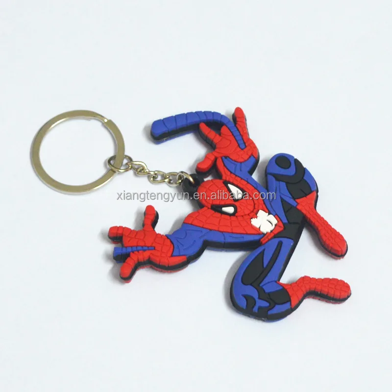 Personalized Promotion Gift Plastic Keychain Cute Cartoon Anime Rubber Pvc Keychain Custom Logo 2d 3d Soft Pvc Rubber Key Chains