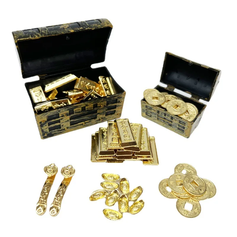 Plastic Christmas Treasure Chest Box Vintage Jewelry Small Jewelry Box Pirate Treasure Chest Gift Box