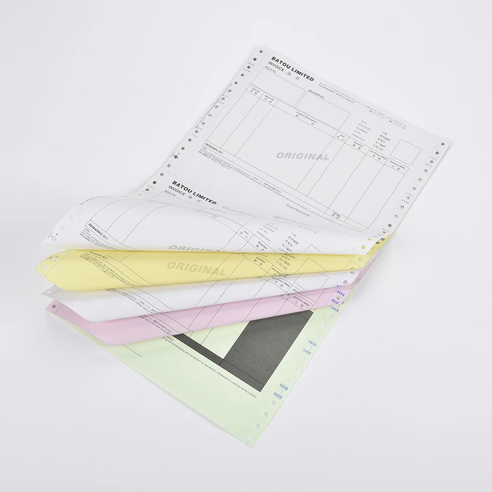 High Quality Computer Form Distinguished Quality Continuous Computer Form Pantone Colour Carbonless Paper For Multi Use