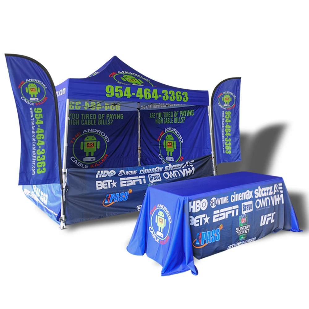 Heavy Duty 10X10 Pop up Tent Manufacturer China Steel Custom Branded Exhibition Booth Hex Frame Aluminum Exhibition Tent Outdoor