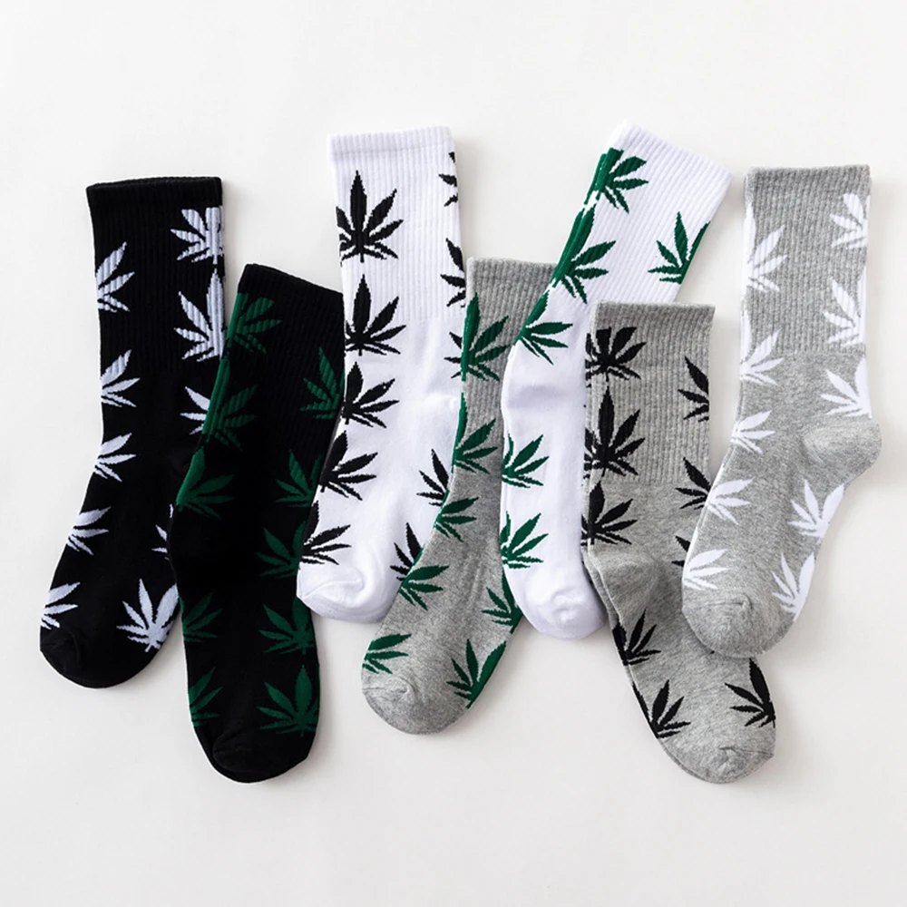 
Wholesale Quality Cotton One Size Fits All Couple Huff Weed Socks 