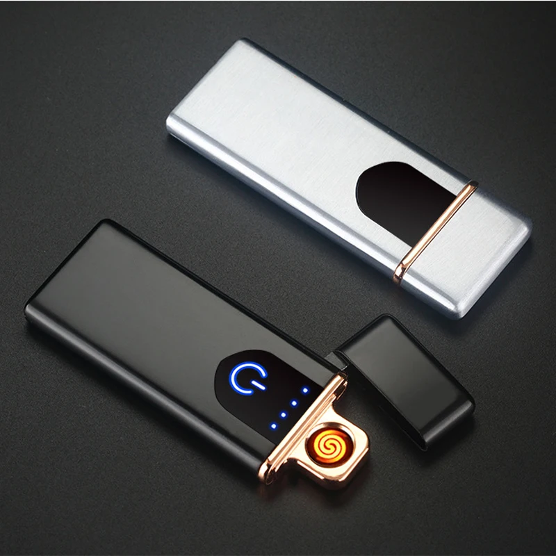Электронный планшет ультра-тонкий Usb сенсорный индукции ветрозащитная сигаретная Зажигалка зарядки Зажигалка изготовленный на заказ металл