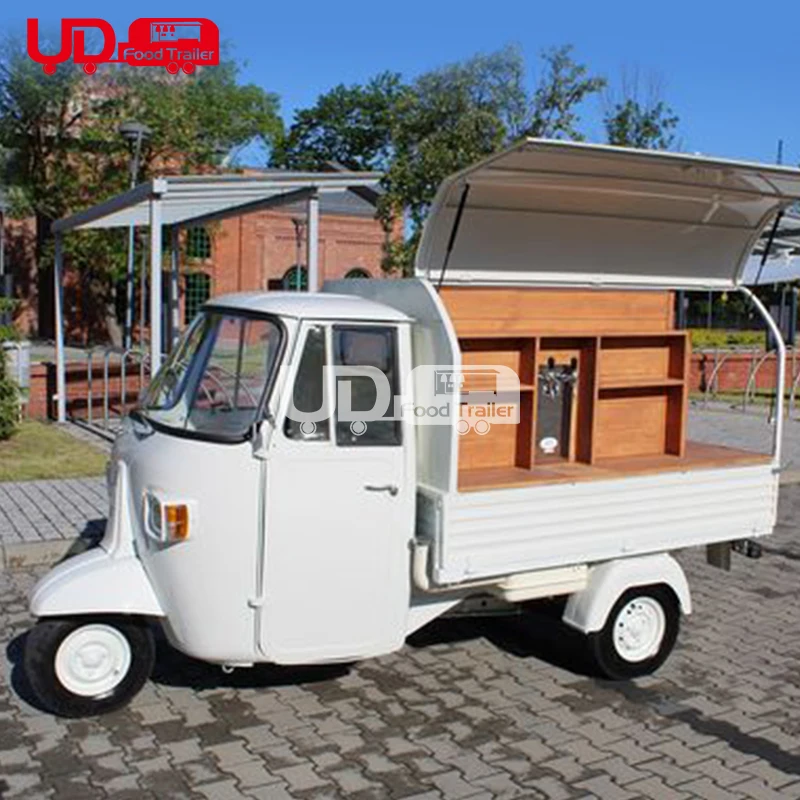UrDream China Factory Mobile Food Tricycle 3 Wheels Ape Electric Ape Car Best Folding Coffee Food Truck