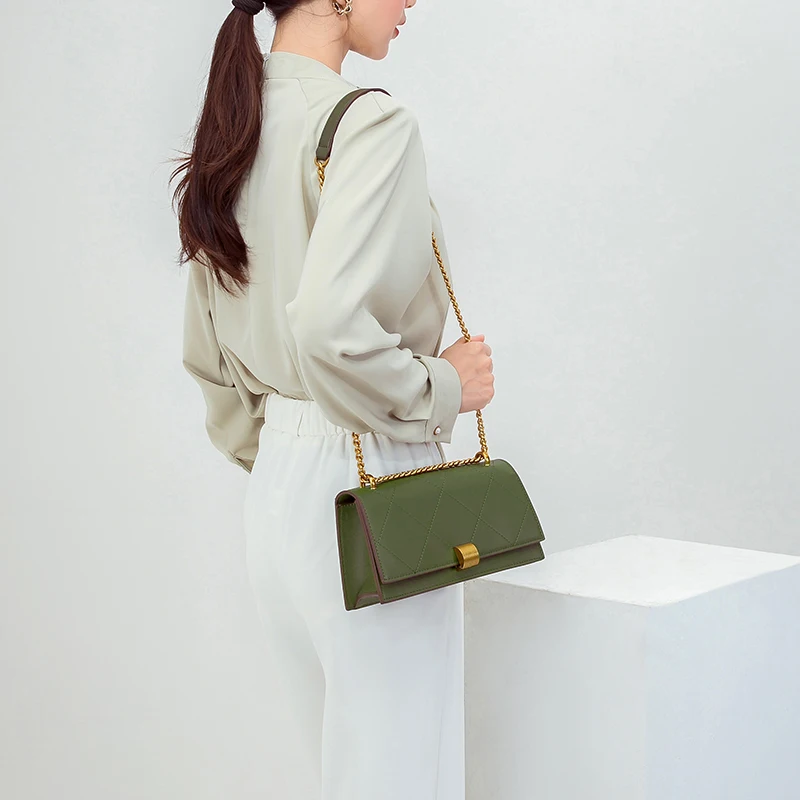 Factory new design luxury sling bag for women pu leather luxury messenger bag custom medium handbags women