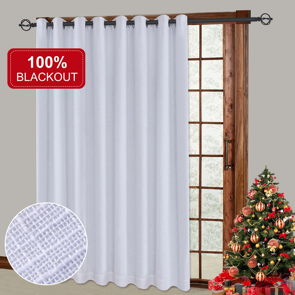 custom Luxury European style hotel curtains   Double Layer linen 100% blackout curtains