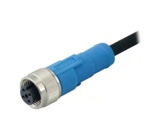M12 90 degree plastic connectors 4pin	Amphenol connector 4pin	M12 Panel mount connector 4pin