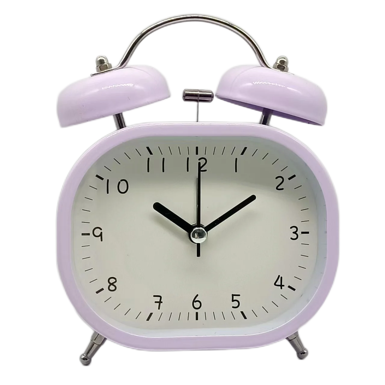 Easy Read Modern Plastic Rectangular Bell Alarm Clock Travel Bell Alarm Clock