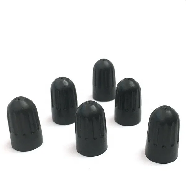 Long Black Plastic Sealing Car Tire Valve Caps,Fits TPMS Rubber Valve