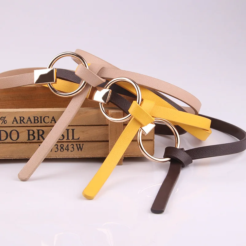 Fashion Strong Women Belt Leather Belt for Ladies Coat Wholesale Cover Cotton Metal OEM Customized Buckle Fabric Pcs Color Cloth