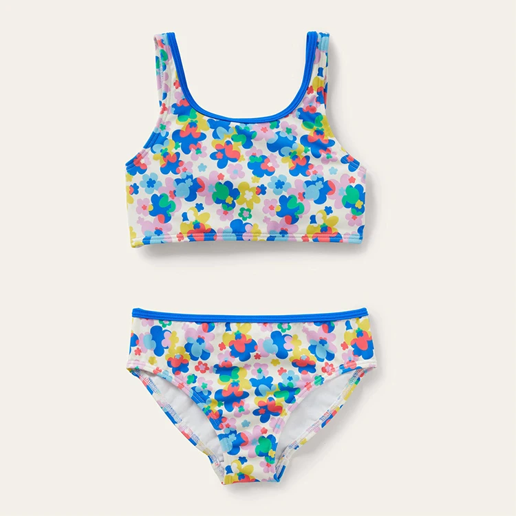 Custom Kids Swimsuit Two Piece Sublimation Print Cute Beachwear Kids Swimwear Girls