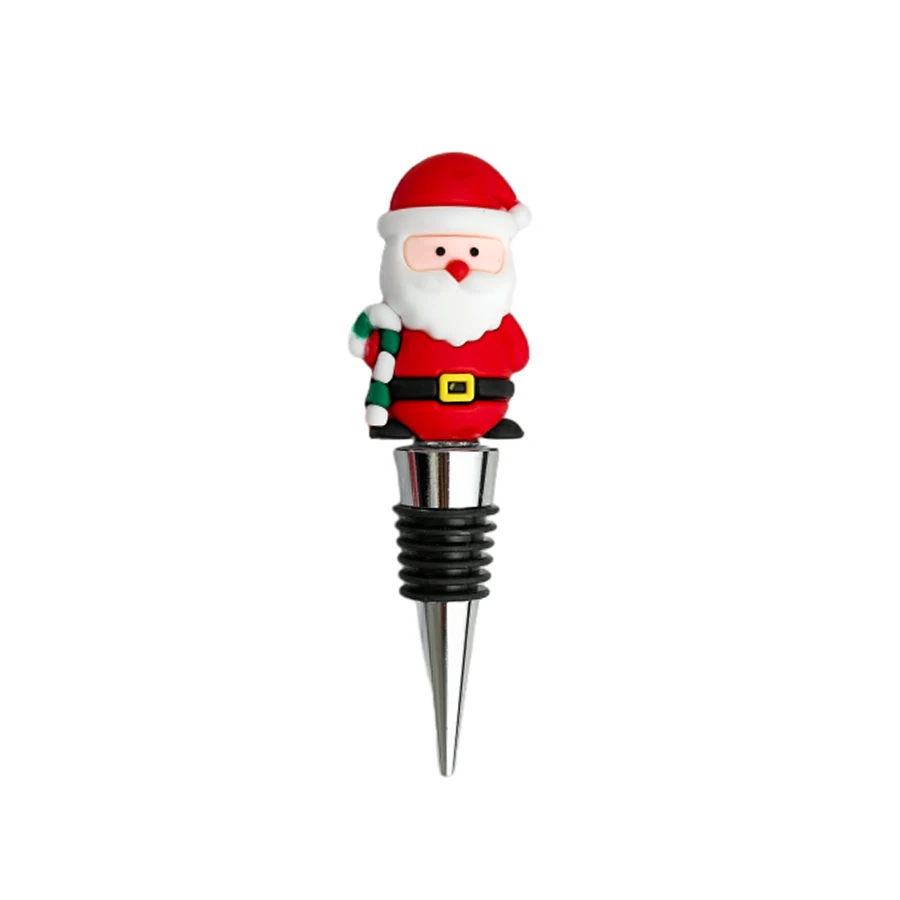 Wine Accessories Wine and Champagne Stoppers Customized Metal Logo Bottle Stoppers Christmas Series Wine Stoppers