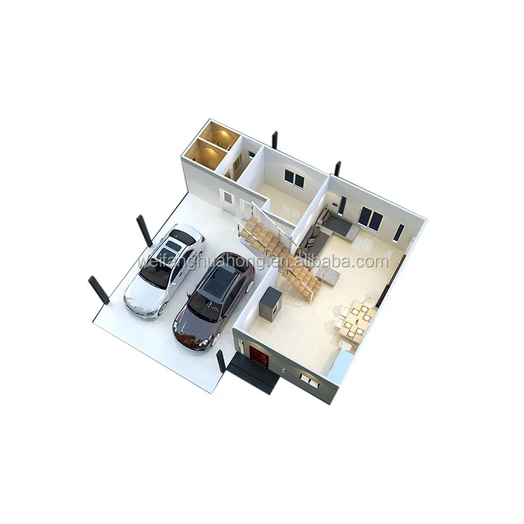 2020 UPS new tech quick build 2 layer low cost houses project Japanese prefabricated concrete modular homes