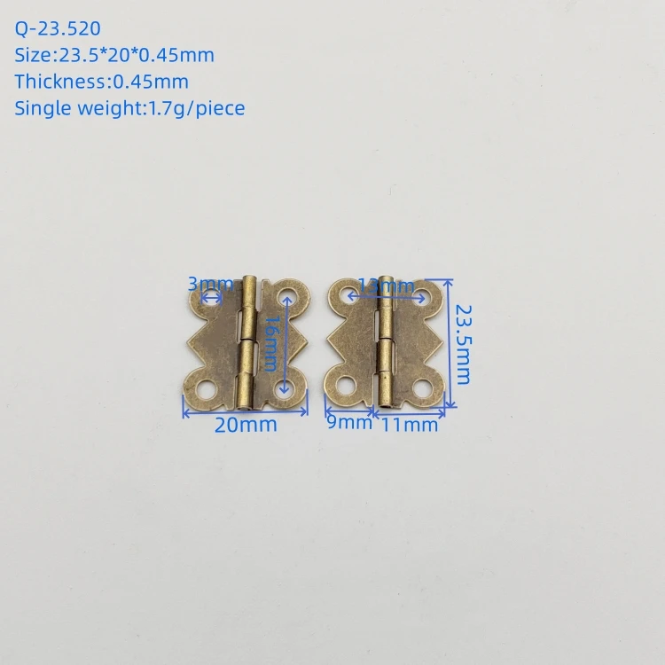 Hardware Factory Customized 180 Degree Butterfly Mini Hot Sale High Quality Metal Jewellery Box Hinge