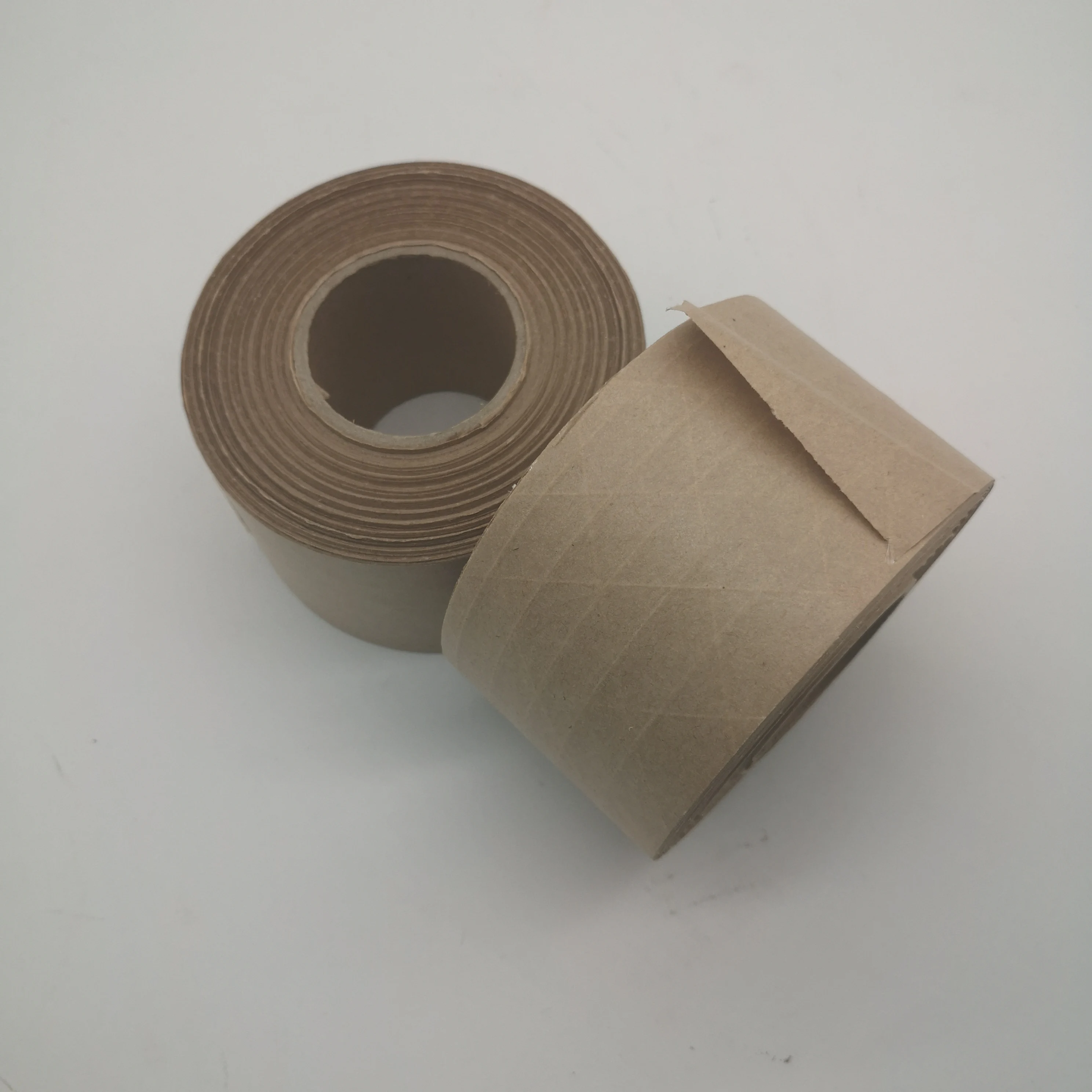 Eco Friendly Biodegradable kraft paper package tape Reinforced Custom Printed Gummed kraft paper tape