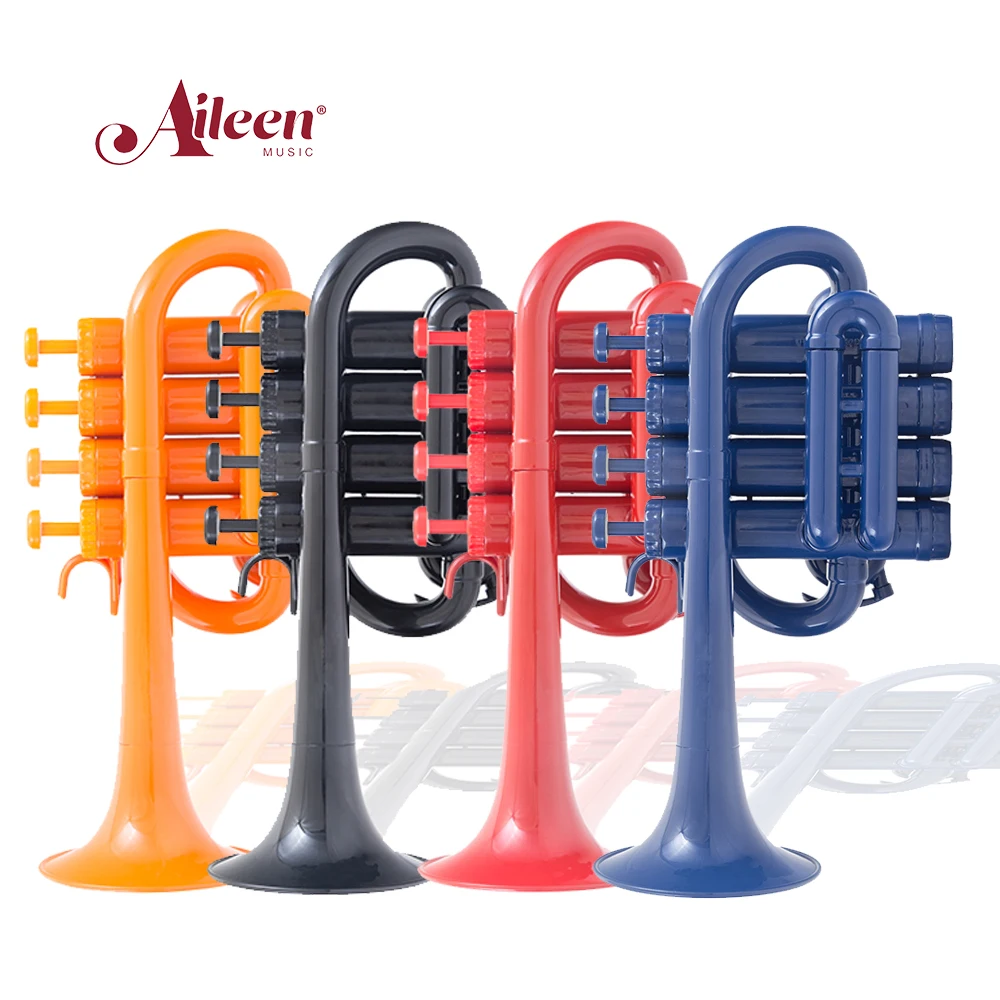 Профессиональный ABS pCornet 3 клапана пластиковый Bb Cornet черный (CN230P)