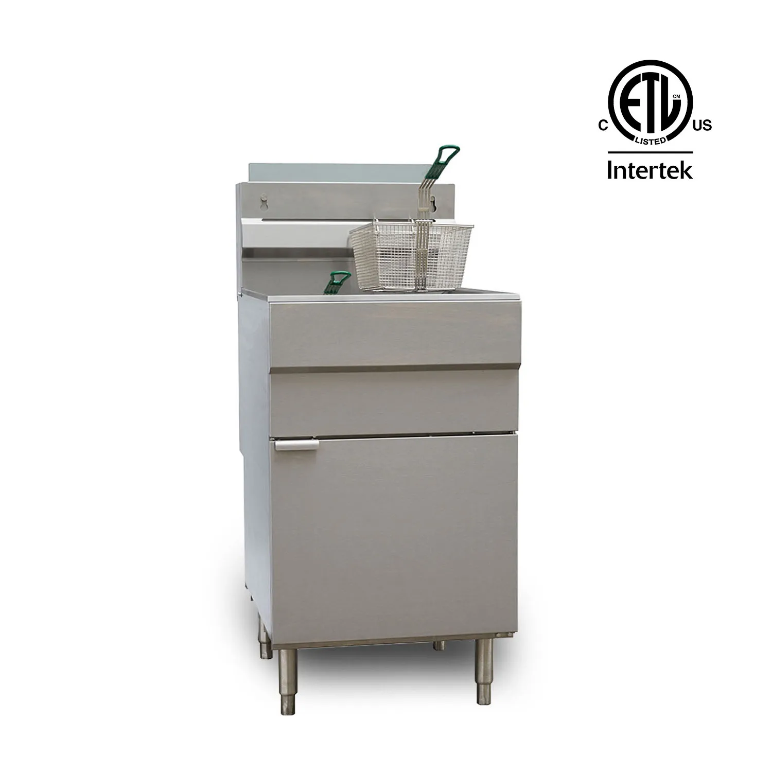 GF150 Wholesale 2 Baskets Commercial Grade Large Gas Floor Deep Fryer