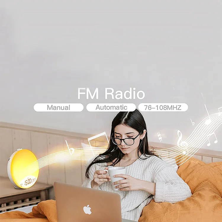 App Control Sunrise Light Amazon Ring Light Cartoon Colorful Night Hot Seller Alexa Table Sunset Wake-Up Wake Up Alarm Clock Spe