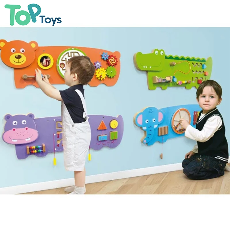 TOP Best Selling Innovative Game For Kid Montessori Wooden Wall Game Busy Board Activity Board Educational Wooden Toy