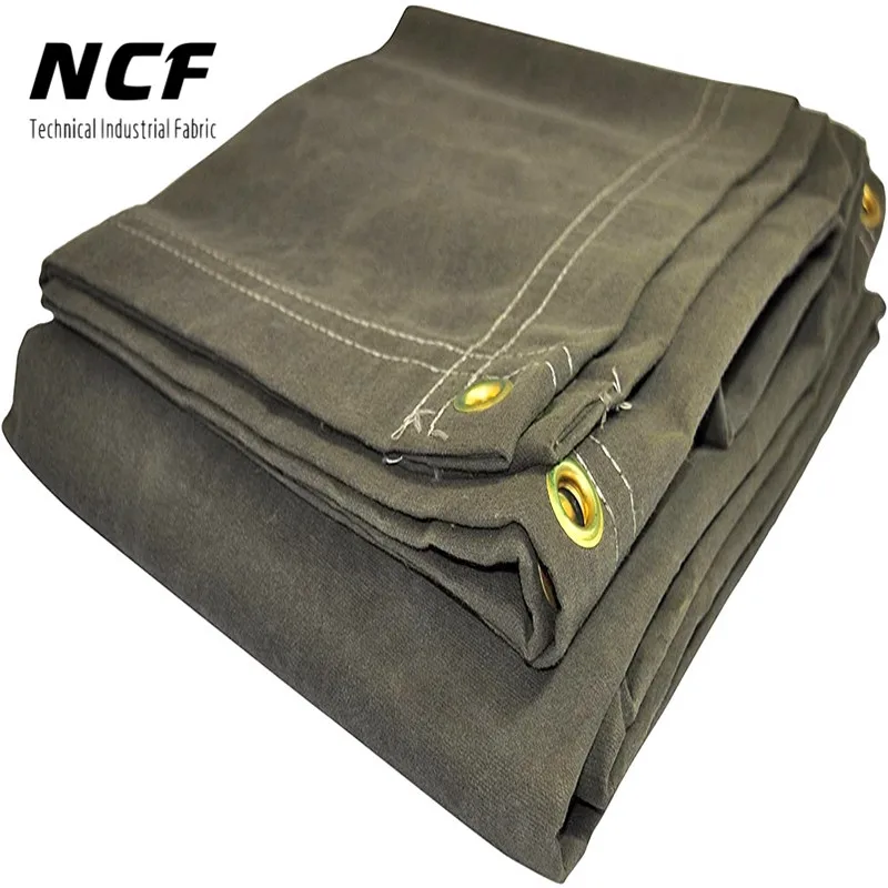 Ncf Custom Waterproof Plain Dyed Heavy Duty Cotton Canvas Tarpaulin Fabric Outdoor Tarp Tent Canvas Tarpaulin Fabric