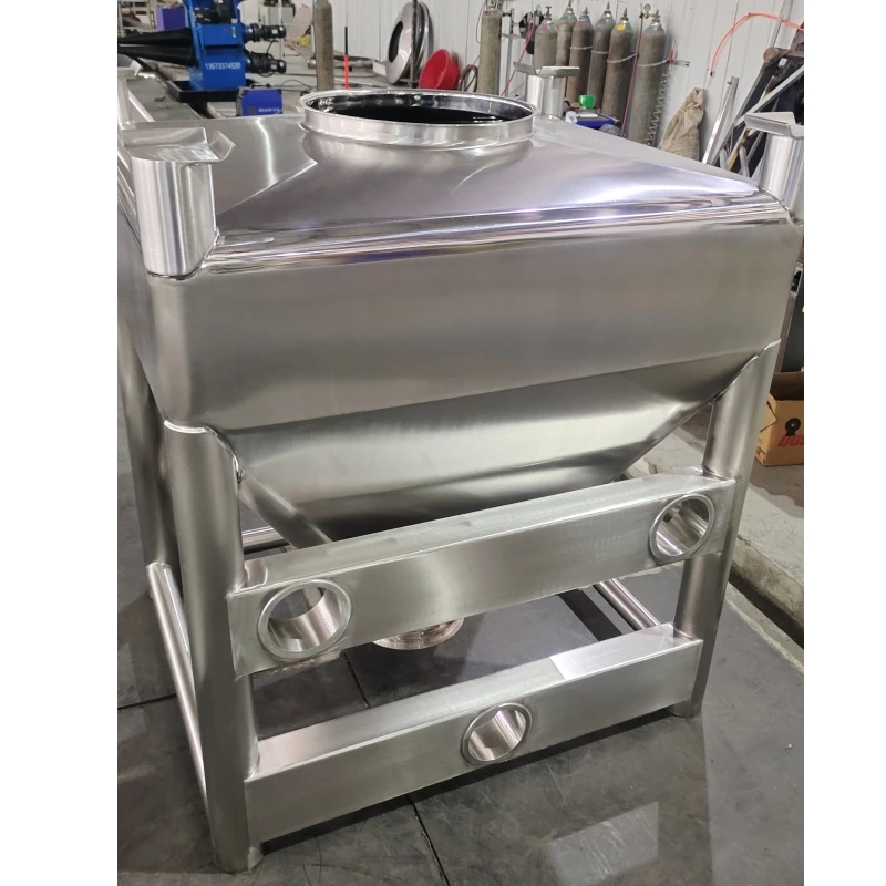 conical bottom stainless steel ibc tote tank bin container 1000 1200 1500 liter stainless steel ibc tank