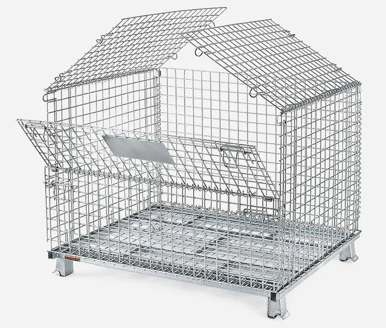 Heavy Duty Steel High capacity warehouse Mesh box wire cage metal bin storage container