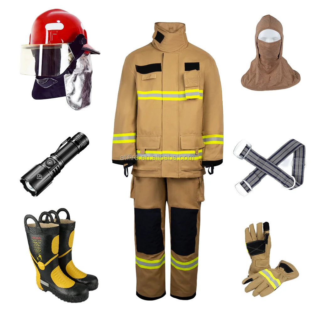 ATI-Fire Premium Nomex Kevlar Aramid Firefighting Uniforms -  NFPA 1971 & EN 469 for Enhanced Firefighter Safety
