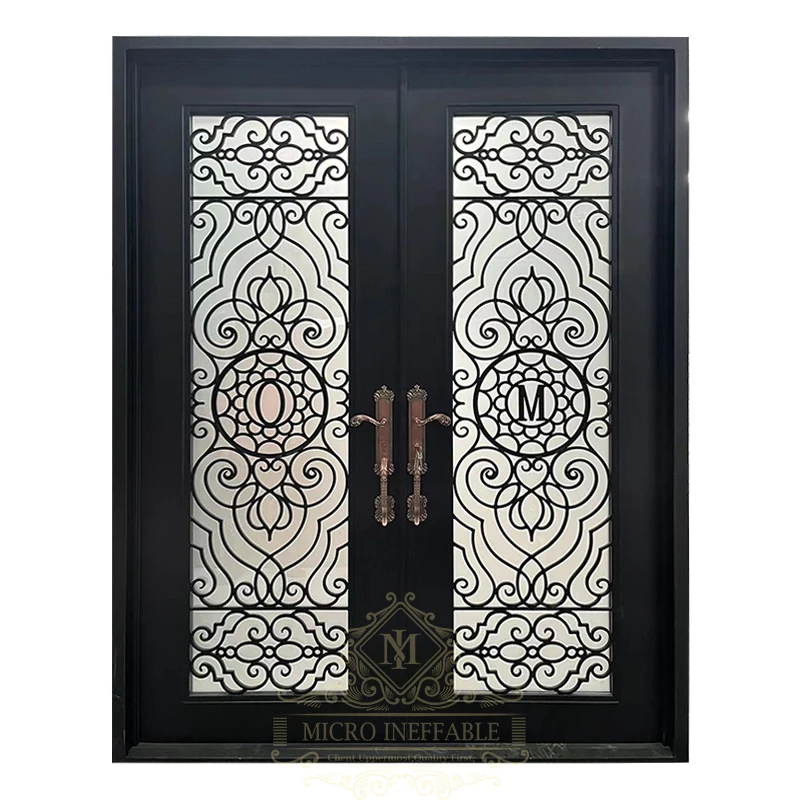 Superior in Quality European Luxury Style Security Wrought Iron Door Entry Main Iron Door